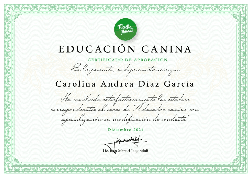Diploma de Educador Canino Profesional